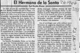 El hermano de la Santa  [artículo] Raúl Morales Alvarez.
