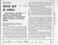 Amor por el cobre  [artículo].