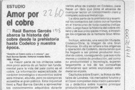 Amor por el cobre  [artículo].