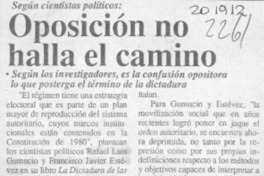 Oposición no halla el camino  [artículo].