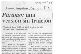 Páramo, una versión sin traición  [artículo].