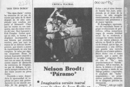 Nelson Brodt, "Páramo"  [artículo] Sergio Palacios.