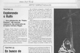 Explorando a Rulfo  [artículo] H. E.