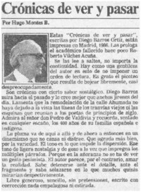 Crónicas de ver y pasar
