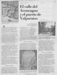 El valle del Aconcagua y el puerto de Valparaíso