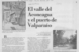 El valle del Aconcagua y el puerto de Valparaíso