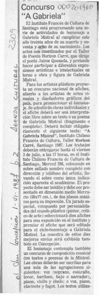 Concurso "A Gabriela"  [artículo].
