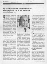PC e infantilismo revolucionario, el espejismo de la vía violenta  [artículo] Genaro Arriagada.