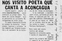 Nos visitó poeta que canta a Aconcagua  [artículo].