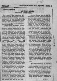 Don Judas Romero  [artículo] Apir.