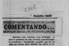 Comentando --  [artículo] Amparo Pozo.