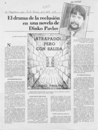 El drama de la reclusión en una novela de Dinko Pavlov  [artículo] Marino Muñoz Lagos.
