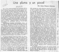 Una pluma y un pincel  [artículo] Jaime Salgado Albornoz.