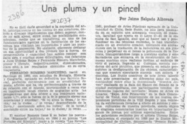 Una pluma y un pincel  [artículo] Jaime Salgado Albornoz.