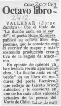 Octavo libro  [artículo] Jorge Zambra.