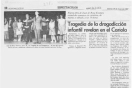 Tragedia de la drogadicción infantil revelan en el Cariola  [artículo].