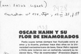 Oscar Hahn y su "Flor de enamorados"