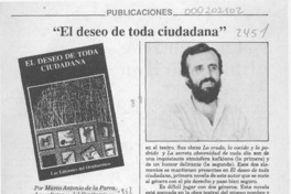 "El deseo de toda ciudadana"  [artículo] Poli Délano.