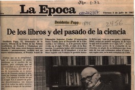 De los libros y del pasado de la ciencia  [artículo] Verónica Waissbluth.