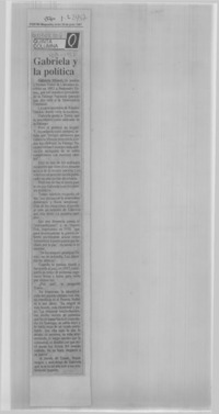 Gabriela y la política