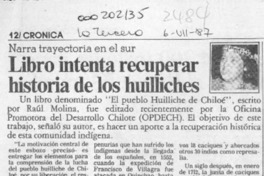 Libro intenta recuperar historia de los huilliches  [artículo]