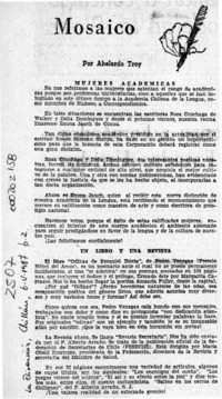 Mosaico  [artículo] Abelardo Troy.