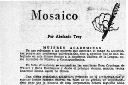 Mosaico  [artículo] Abelardo Troy.