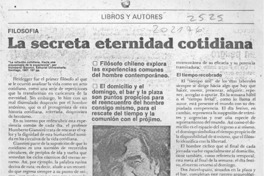 La secreta eternidad cotidiana  [artículo] Darío Oses.