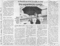 Una experiencia común  [artículo] Antonio Martínez.