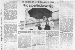 Una experiencia común  [artículo] Antonio Martínez.
