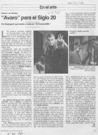 "Avaro" para el Siglo 20