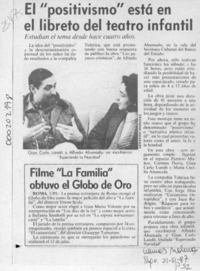 El "Positivismo" está en el libreto del teatro infantil  [artículo].