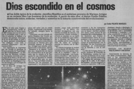 Dios escondido en el cosmos