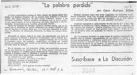 "La palabra perdida"