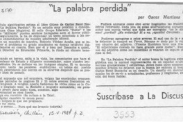 "La palabra perdida"