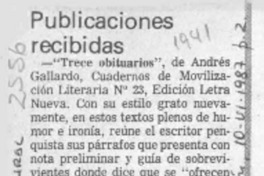 Publicaciones recibidas  [artículo].