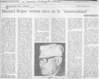 Manuel Rojas, treinta años en la "inmortalidad"  [artículo] Oscar Guzmán Silva.