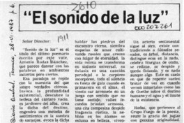 "El sonido de la luz"  [artículo] Adolfo Schwarzenberg.