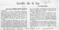 Sonido de la luz  [artículo] Mario Mora.