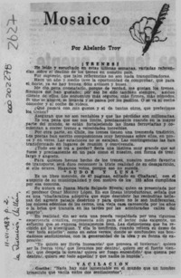 Mosaico  [artículo] Abelardo Troy.