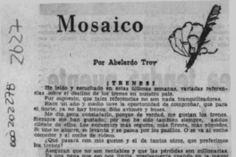 Mosaico  [artículo] Abelardo Troy.