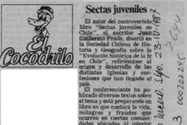 Sectas juveniles  [artículo].