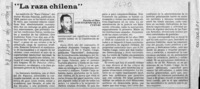 "La raza chilena"  [artículo] Luis Eugenio Silva Cuevas.