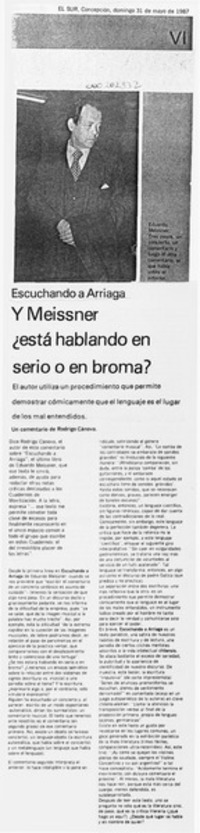 Y Meissner está hablando en serio o en broma?