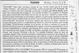 Teatro  [artículo] Pedro Labra.