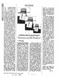 "Tantas veces Pedro"  [artículo] José Leal.