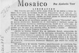 Mosaico  [artículo] Abelardo Troy.