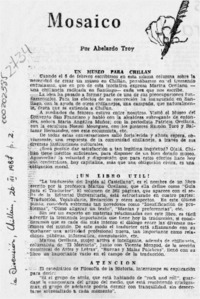 Mosaico  [artículo] Abelardo Troy.