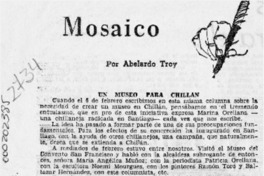 Mosaico  [artículo] Abelardo Troy.