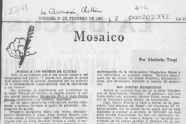 Mosaico  [artículo] Abelardo Troy.